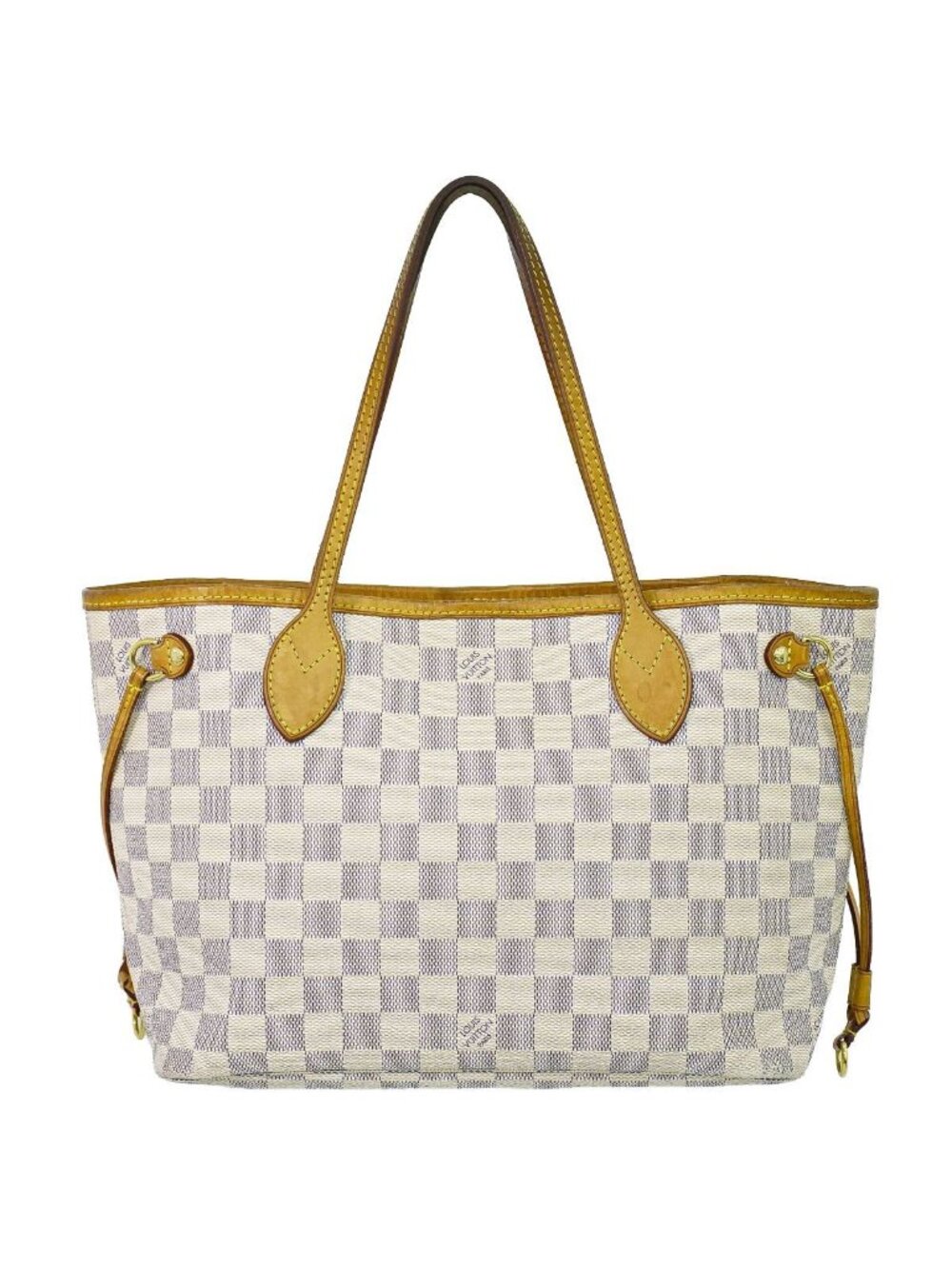 Louis Vuitton LV Vintage Neverfull PM Damier Azur Tote White Gray